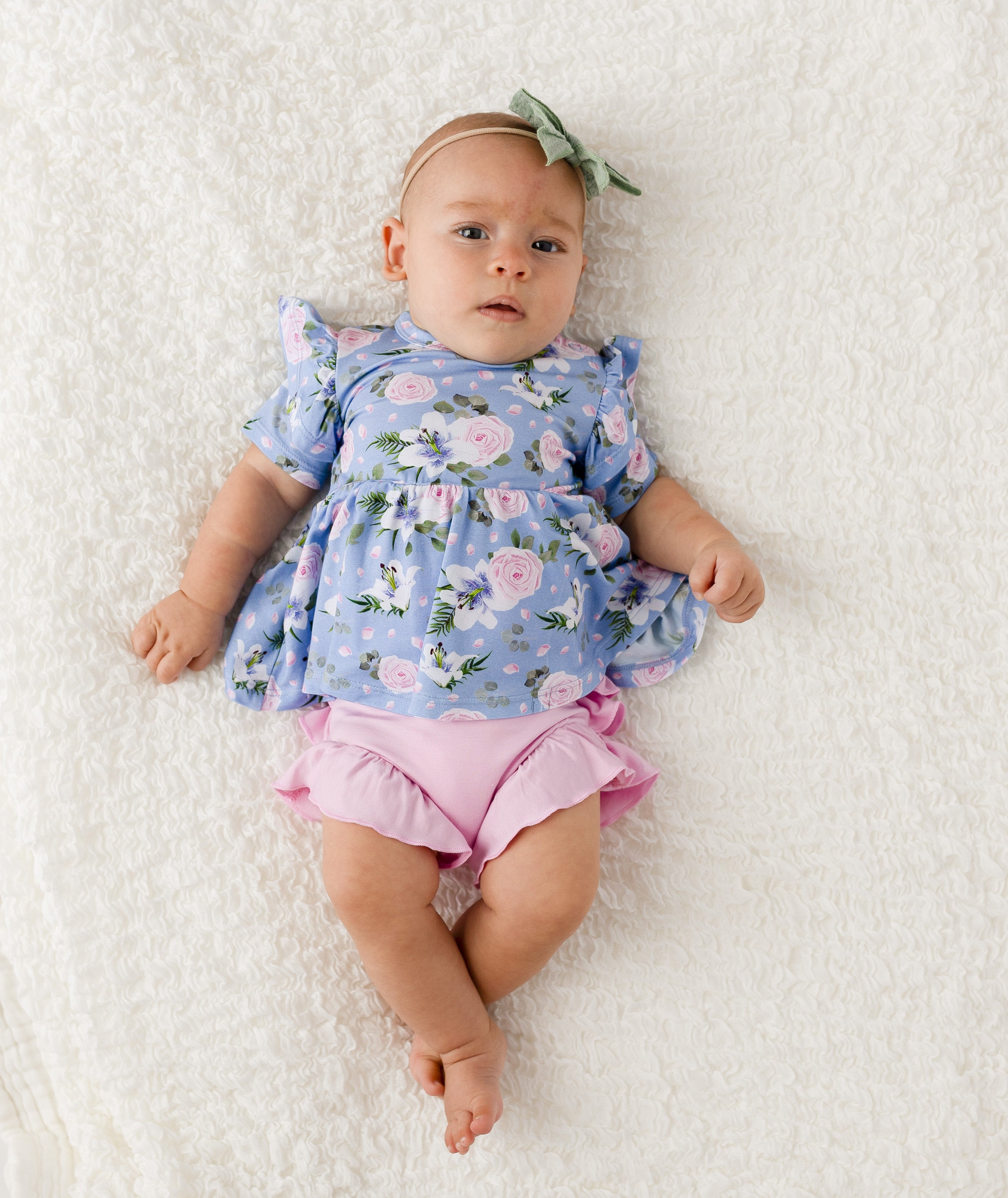  Laree + Co. Lillian Floral Bamboo Peplum - 0_3M - Bonton