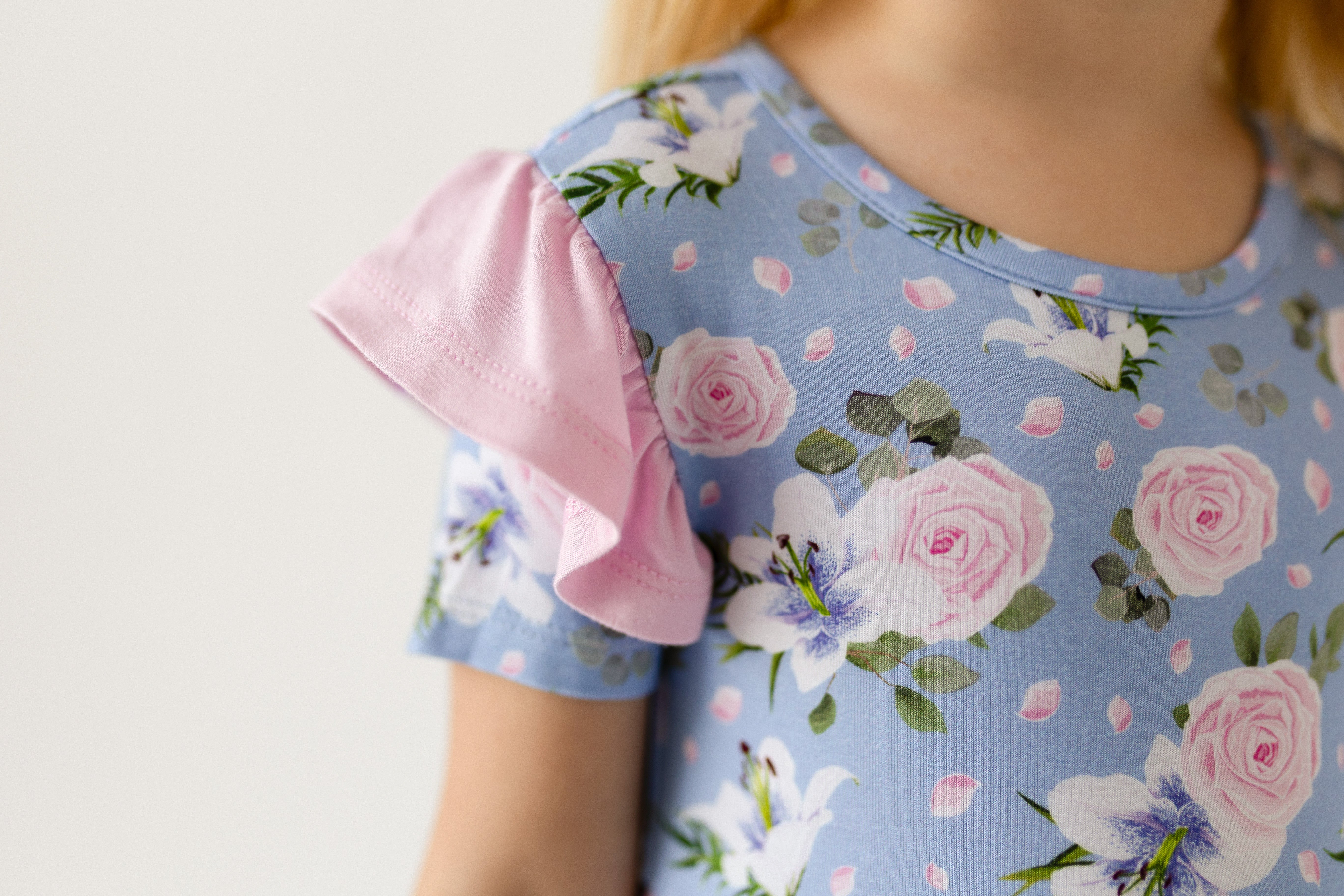  Laree + Co. Lillian Floral Bamboo Ruffle Spin Dress - 12_18M - Bonton