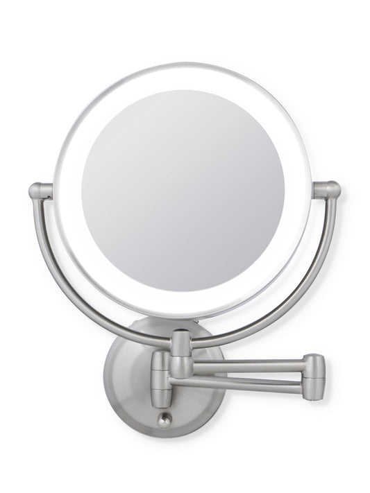 Lighted Wall Mounted Makeup Mirror Double Sided 10x/1x