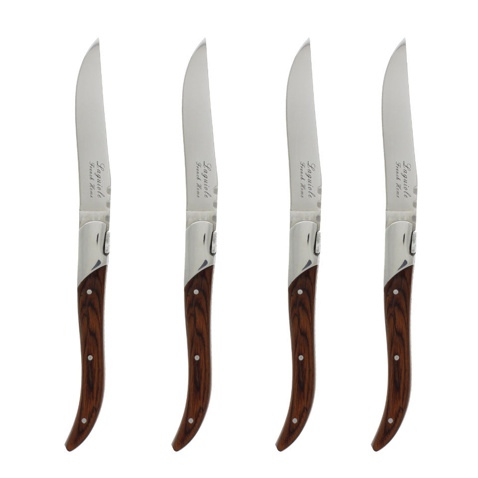  French Home Set of 4 Laguiole Connoisseur Rosewood Steak Knives - Default Title - Bonton