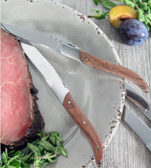 Set of 4 Laguiole Connoisseur Rosewood Steak Knives