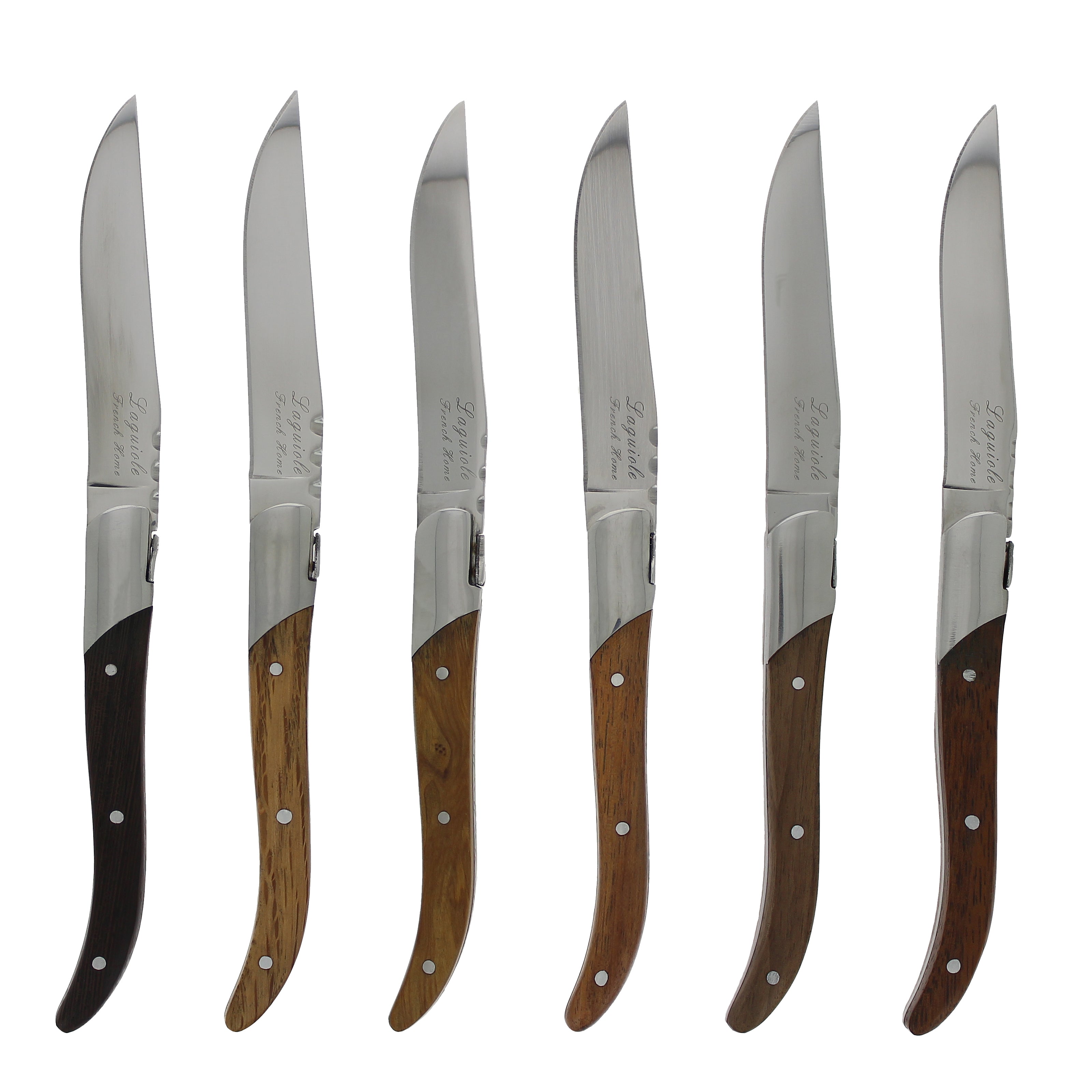  French Home Set of 6 Laguiole Connoisseur Assorted Wood Steak Knives(LG006) - Default Title - Bonton