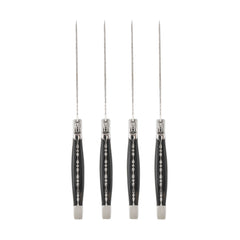 Laguiole Connoisseur Wood Handle BBQ Steak Knives, Set of 4, Black