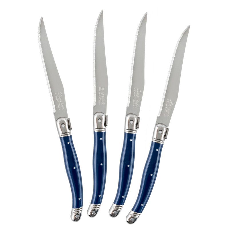  French Home Laguiole Navy Steak Knife Set - Navy - Bonton