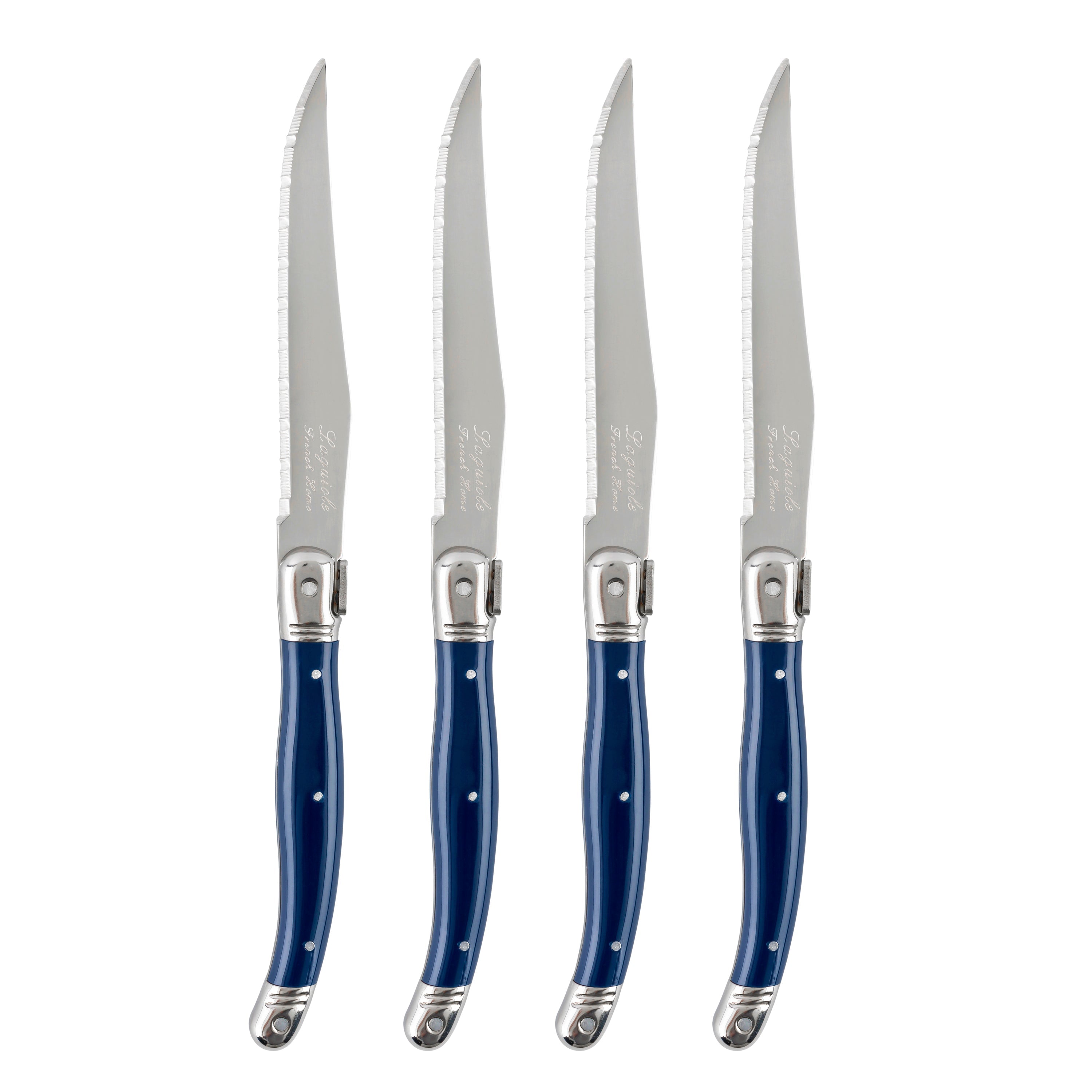 French Home Laguiole Steak Knives, Set of 4, Navy Blue - Default Title - Bonton