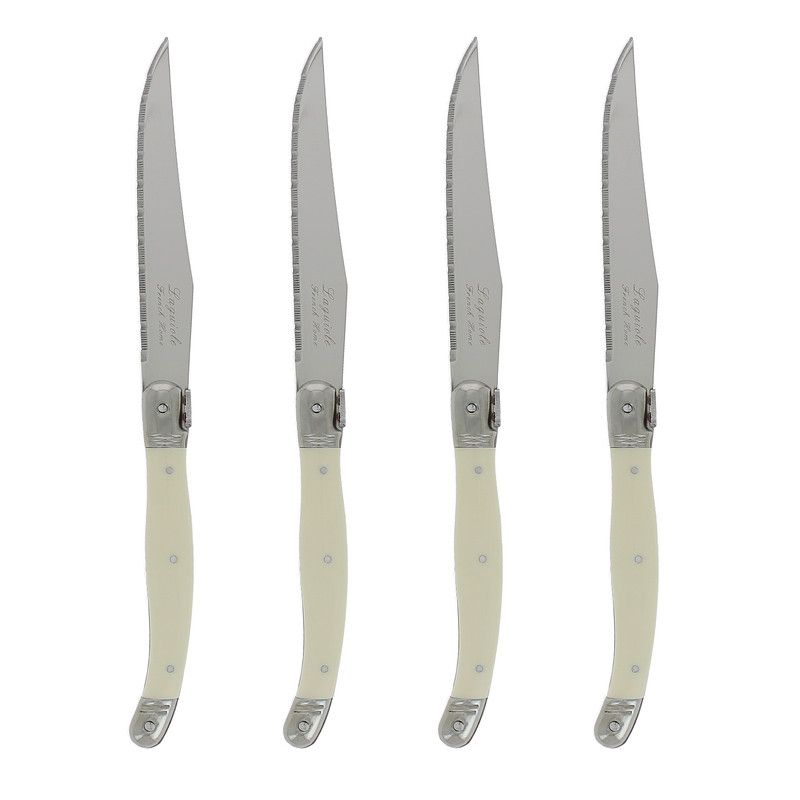  French Home Laguiole Ivory Steak Knife Set. - Ivory - Bonton