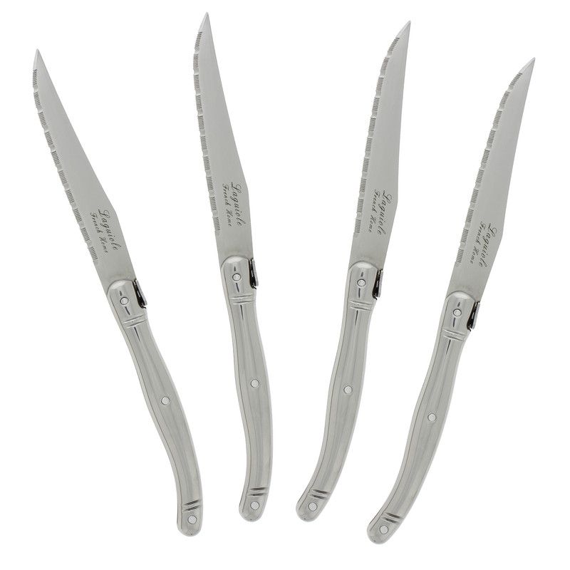  French Home Laguiole Stainless-Steel Steak Knife Set - Silver - Bonton