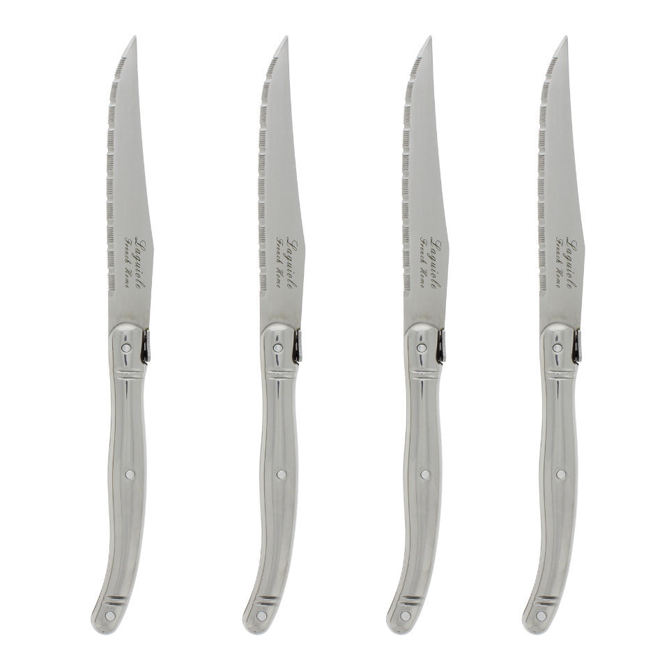  French Home Set of 4 Laguiole Stainless Steel Steak Knives - Default Title - Bonton