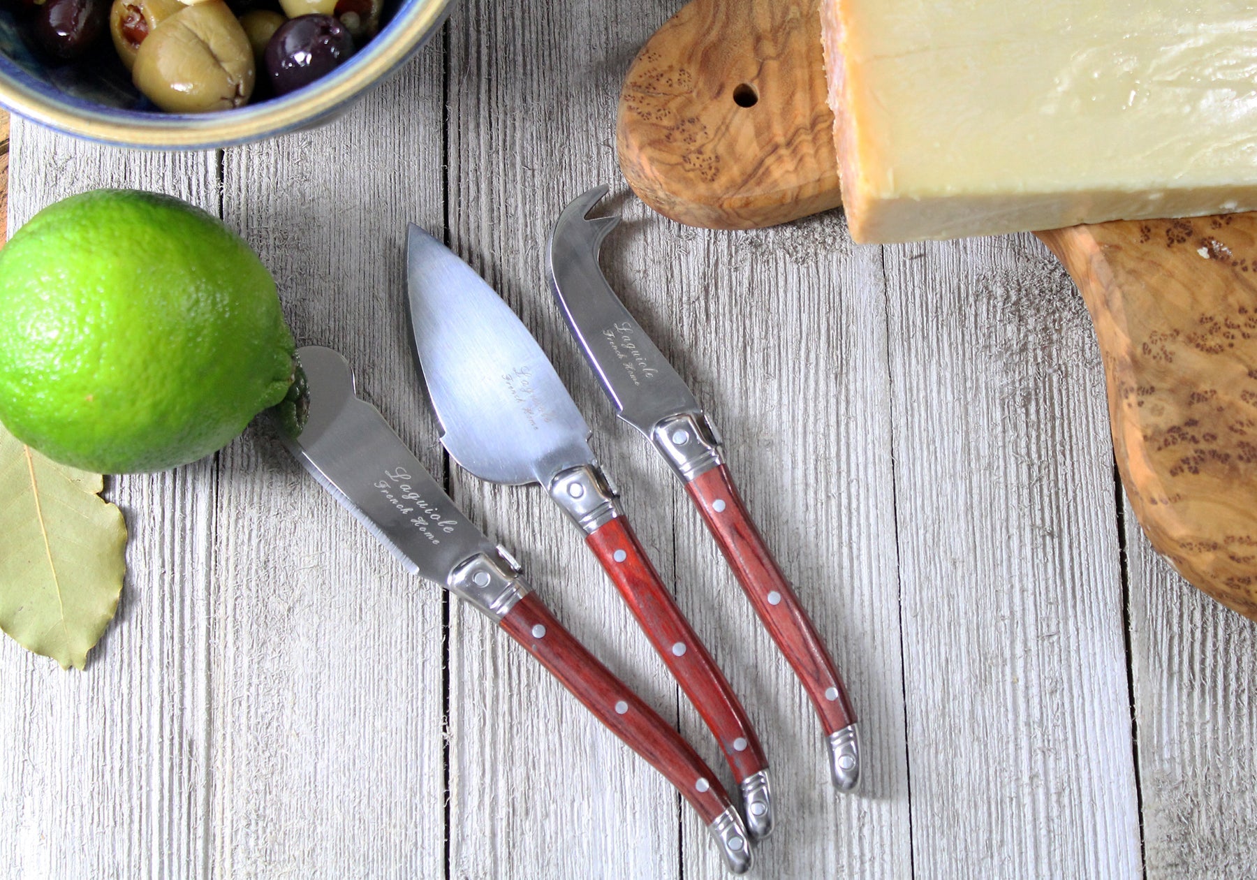  French Home 7 Piece Laguiole Pakkawood Cheese Set - Default Title - Bonton