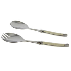 2 Piece Laguiole Faux Ivory Salad Servers