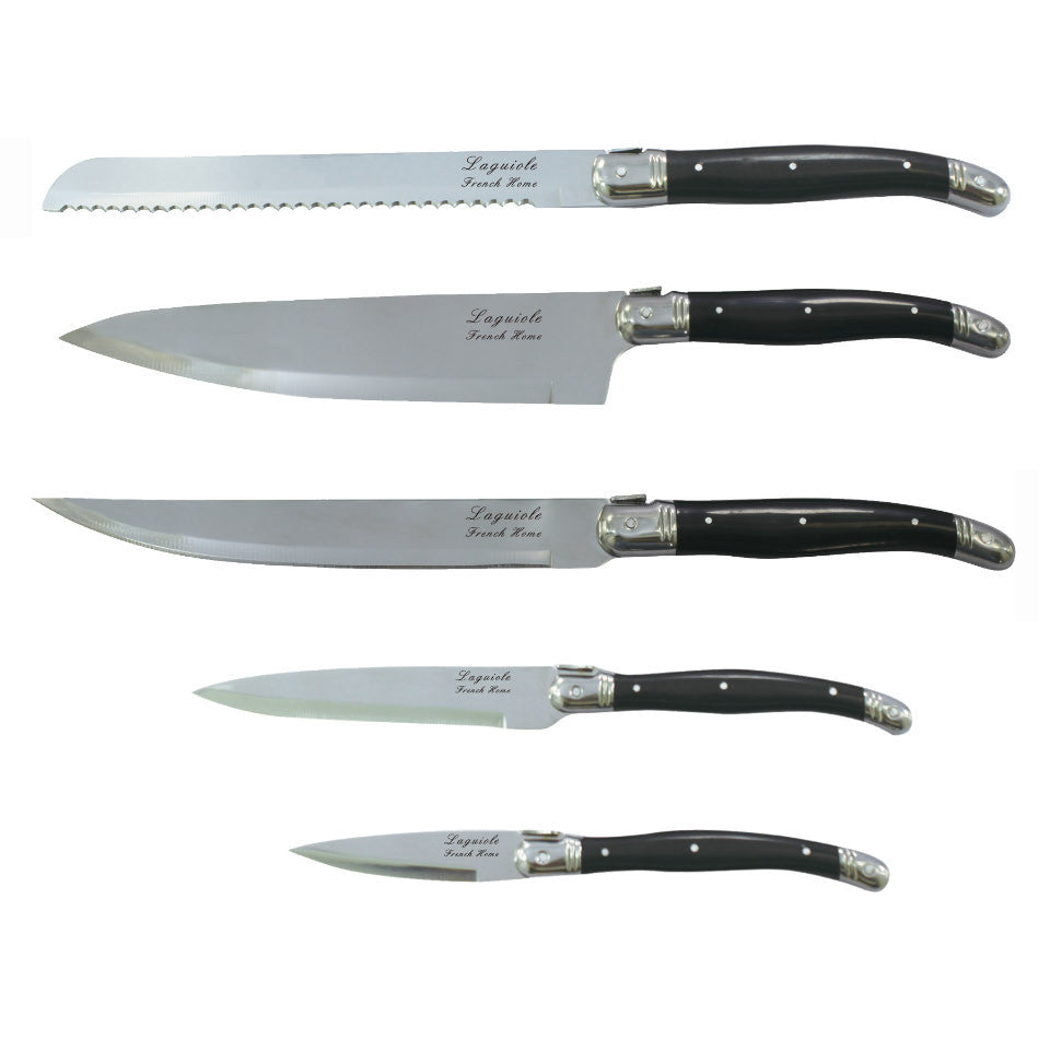  French Home 5 Piece Laguiole Kitchen Knife Set - Default Title - Bonton