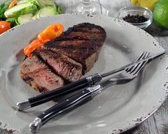 8 Piece Laguiole Faux Onyx Steak Knife and Fork Set