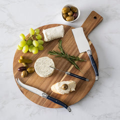 French Home 3-Piece Laguiole Cheese Knife Set With Navy Handles