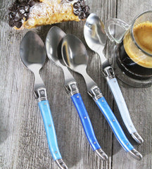 Set of 4 Laguiole Shades of Blue Coffee Spoons