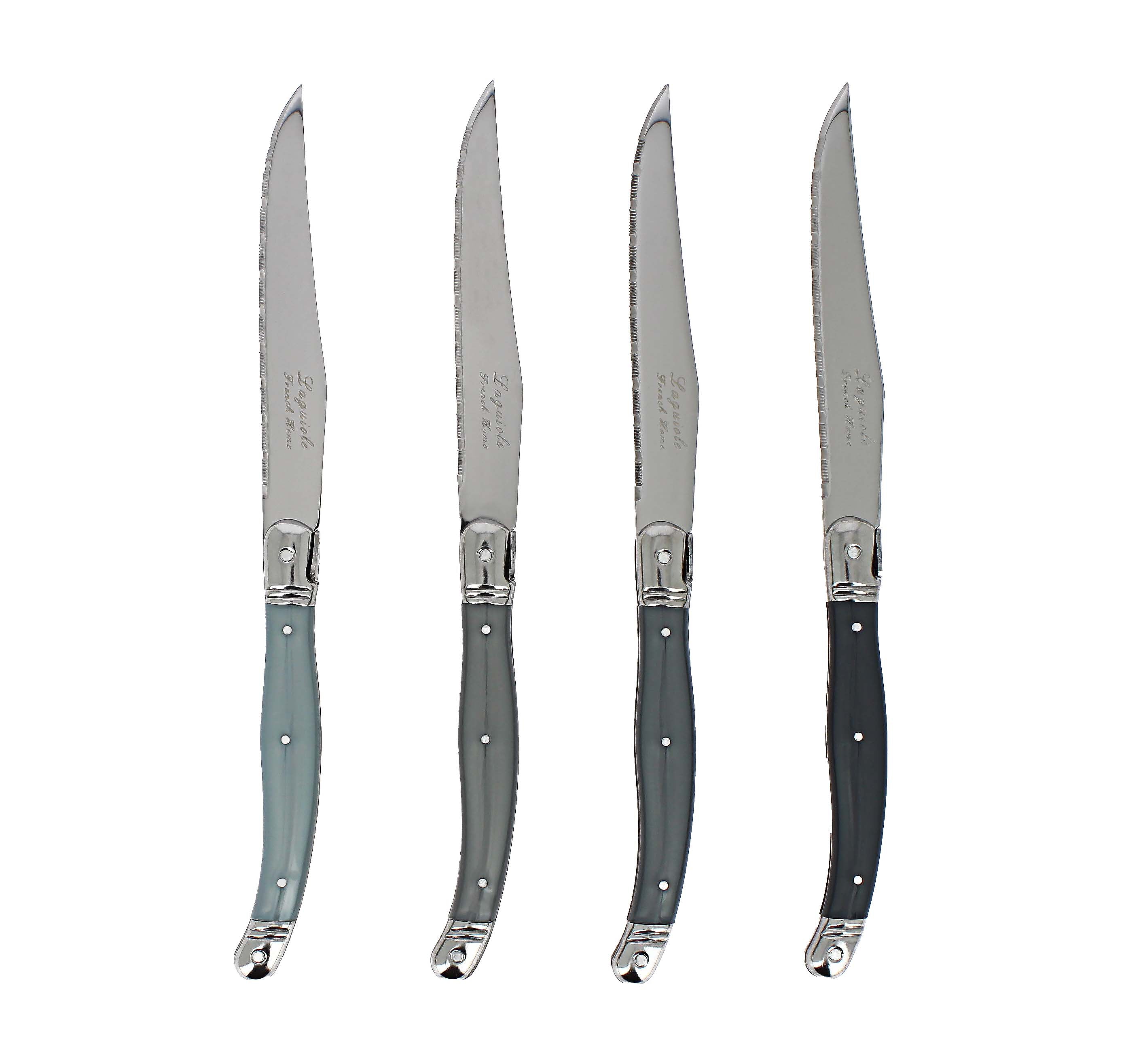  French Home Set of 4 Laguiole Steak Knives, Shades of Grey - Default Title - Bonton
