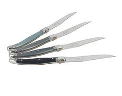 Set of 4 Laguiole Steak Knives, Shades of Grey