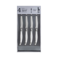 Set of 4 Laguiole Steak Knives, Pearlized White