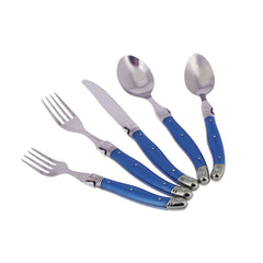 Laguiole 20 Piece Stainless Steel Flatware Set, Service for 4, French Blue