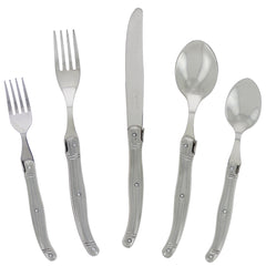 Laguiole 20 Piece Stainless Steel Flatware Set, Service for 4, Stainless Steel Handles