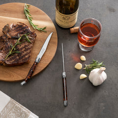 Laguiole Connoisseur 4-Piece Steak Knife Set With Tortoise Handles
