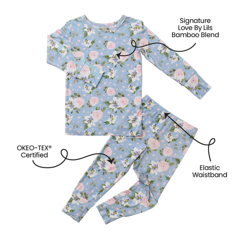 Lillian Floral Bamboo 2-Piece Long Sleeve Set