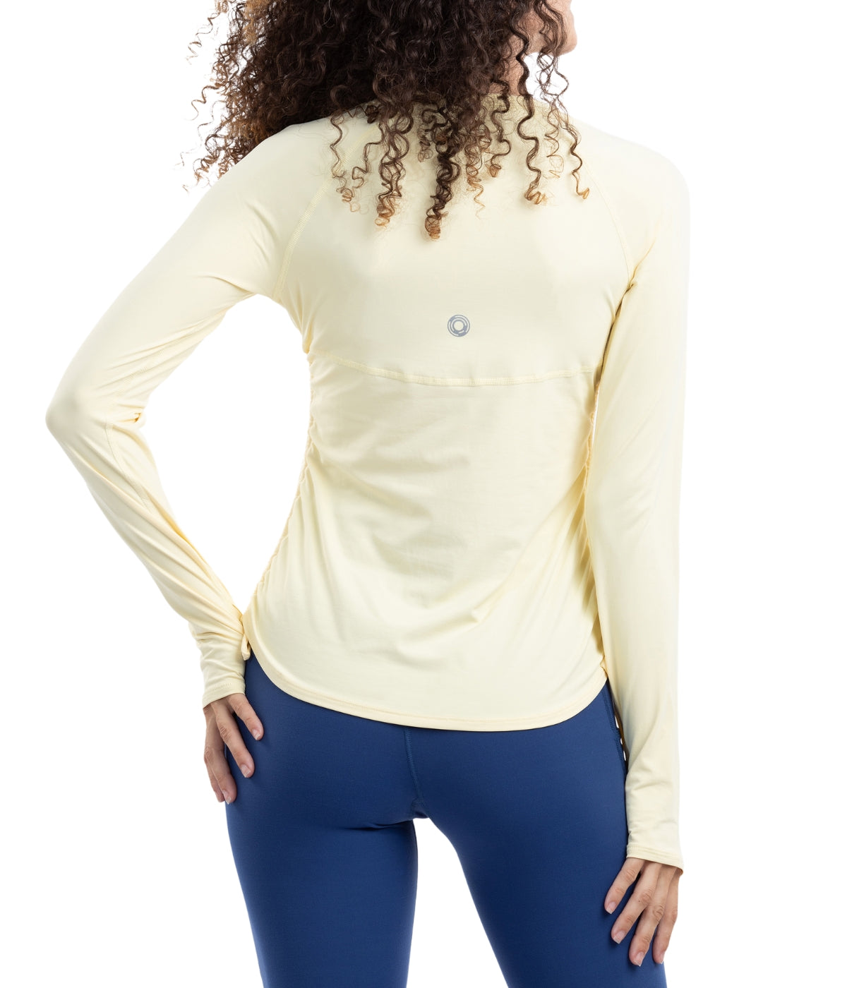  BloqUV BloqUV Women's UPF 50+ Sun Protection Drawstring Crew Top - Lemon Yellow - Bonton