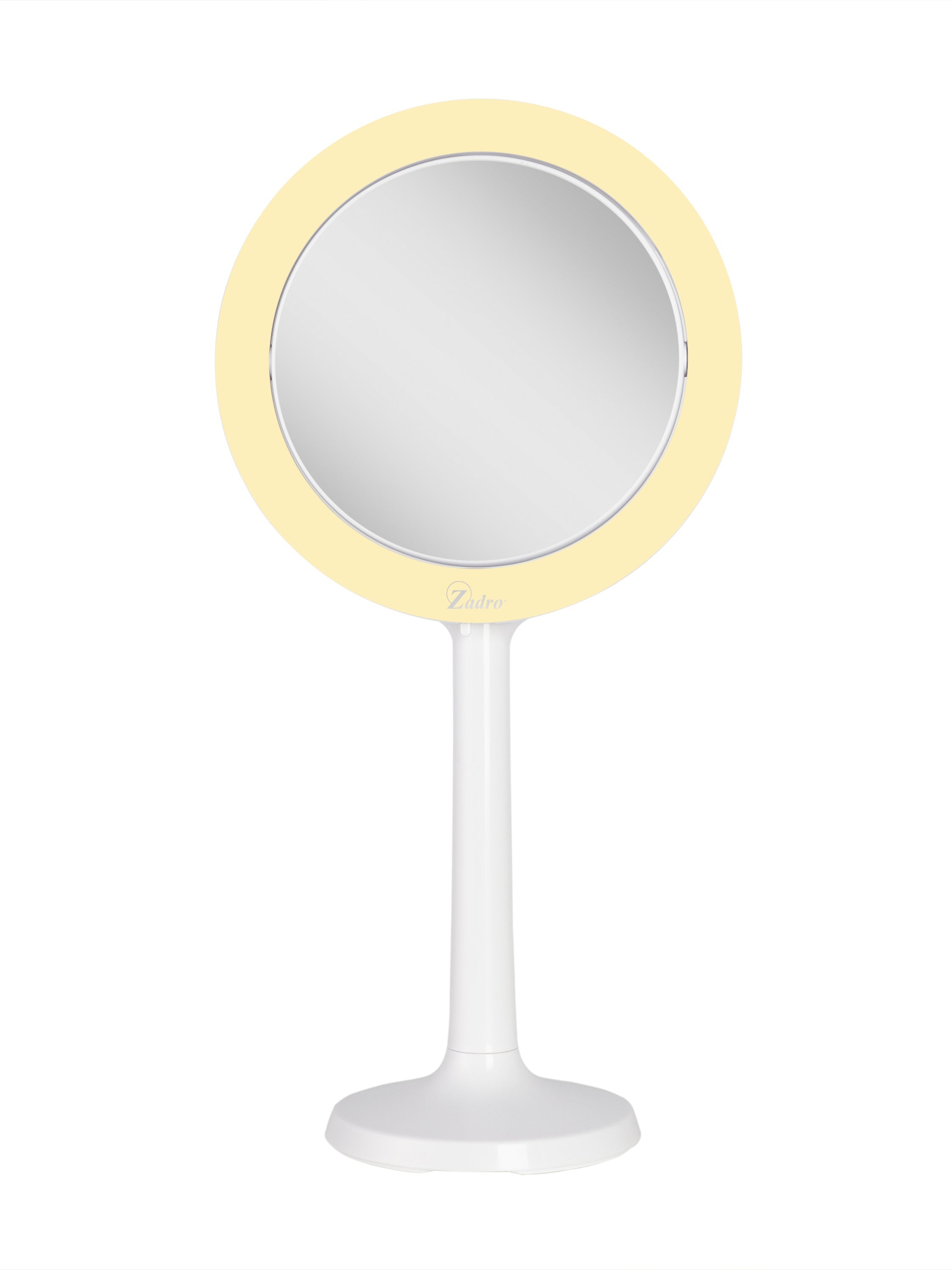  Zadro Hudson Lighted Makeup Mirror with 8X/1X Magnification & Suction Cup - White - Bonton