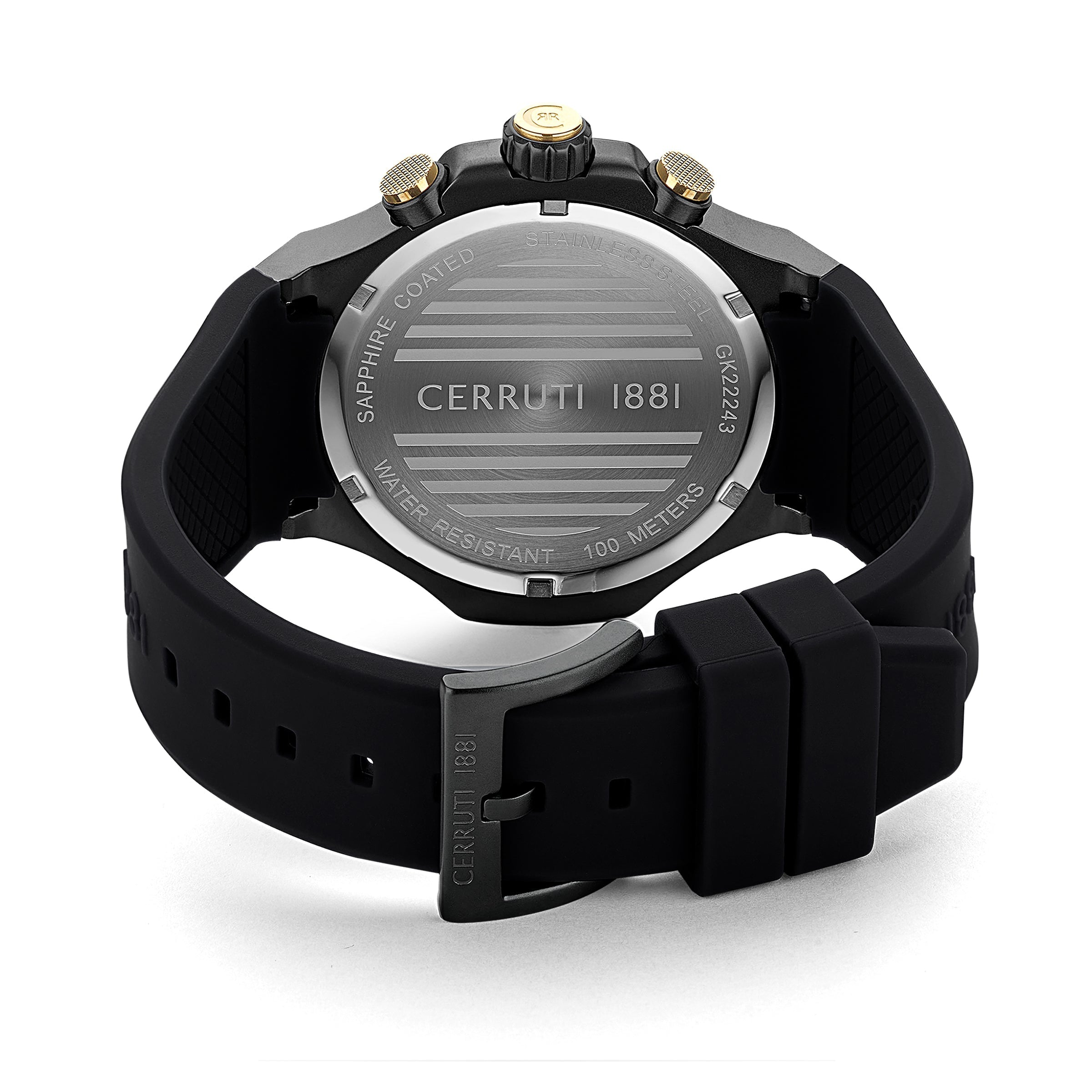  Cerruti Lucardo Collection Men's Watch - Black - Bonton