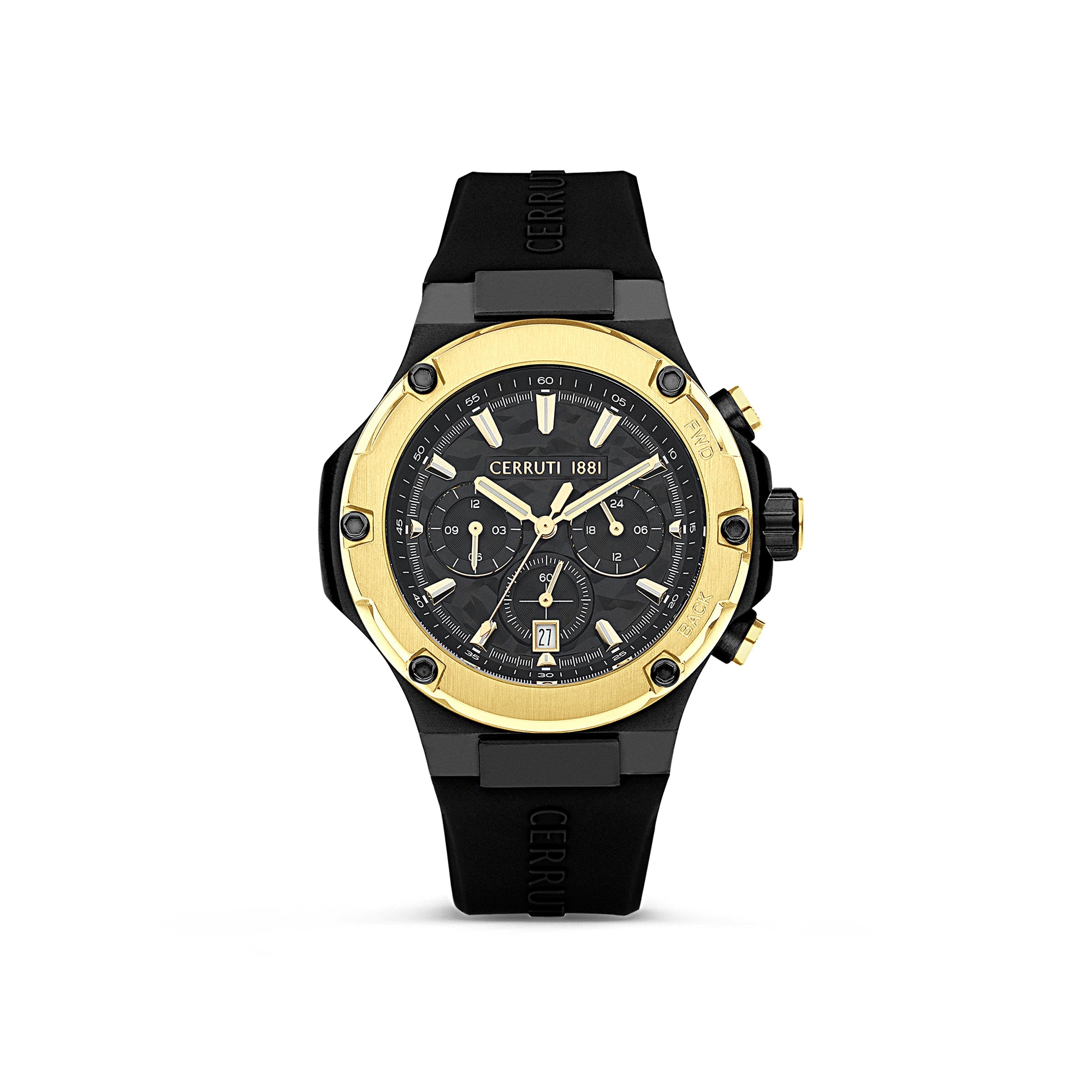  Cerruti Lucardo Collection Men's Watch - Black - Bonton