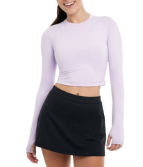 BloqUV Women's UPF 50+ Sun Protection Everyday Crop Top-XL-Lavender-1