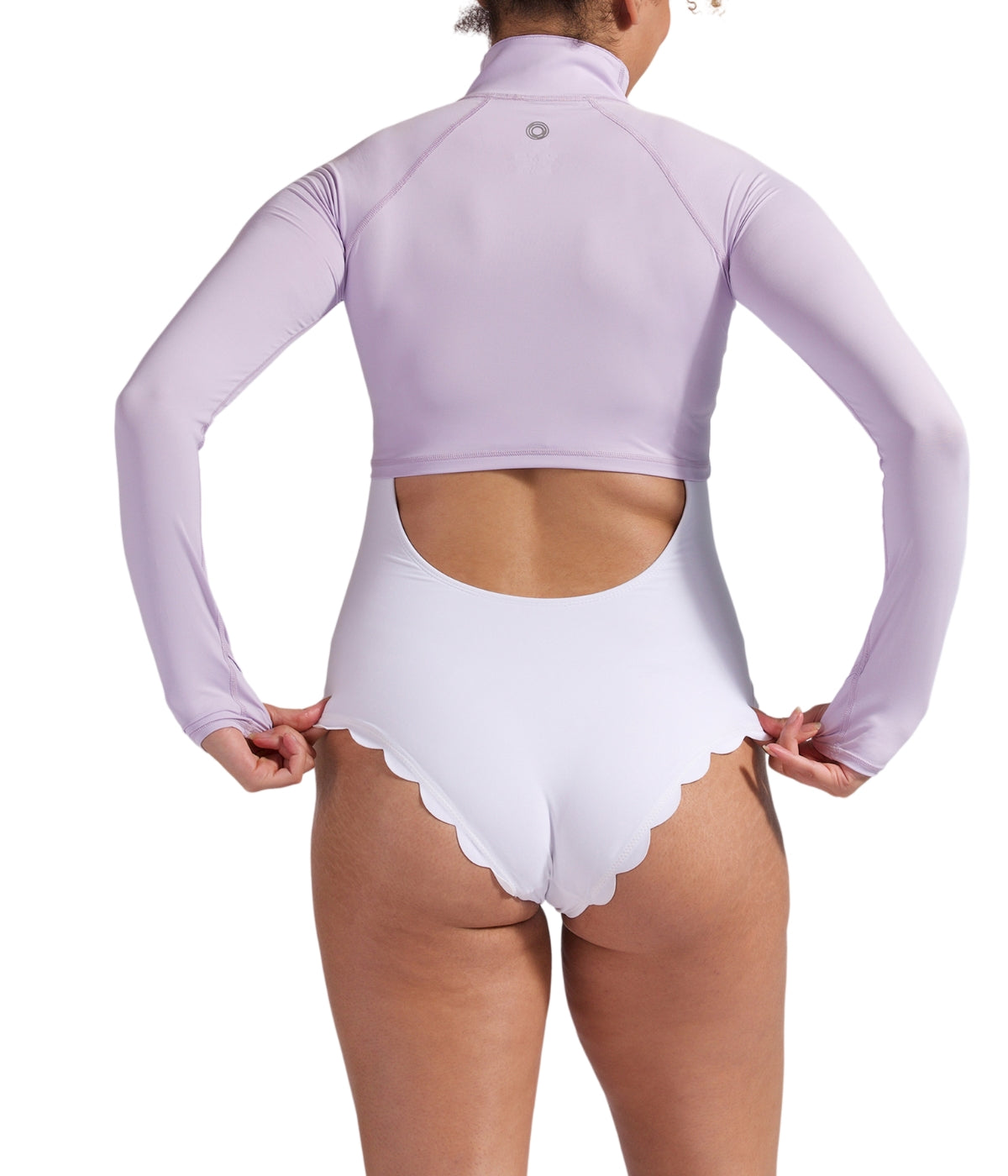  BloqUV BloqUV Women's UPF 50+ Sun Protection Full Zip Crop Top - Lavender - Bonton