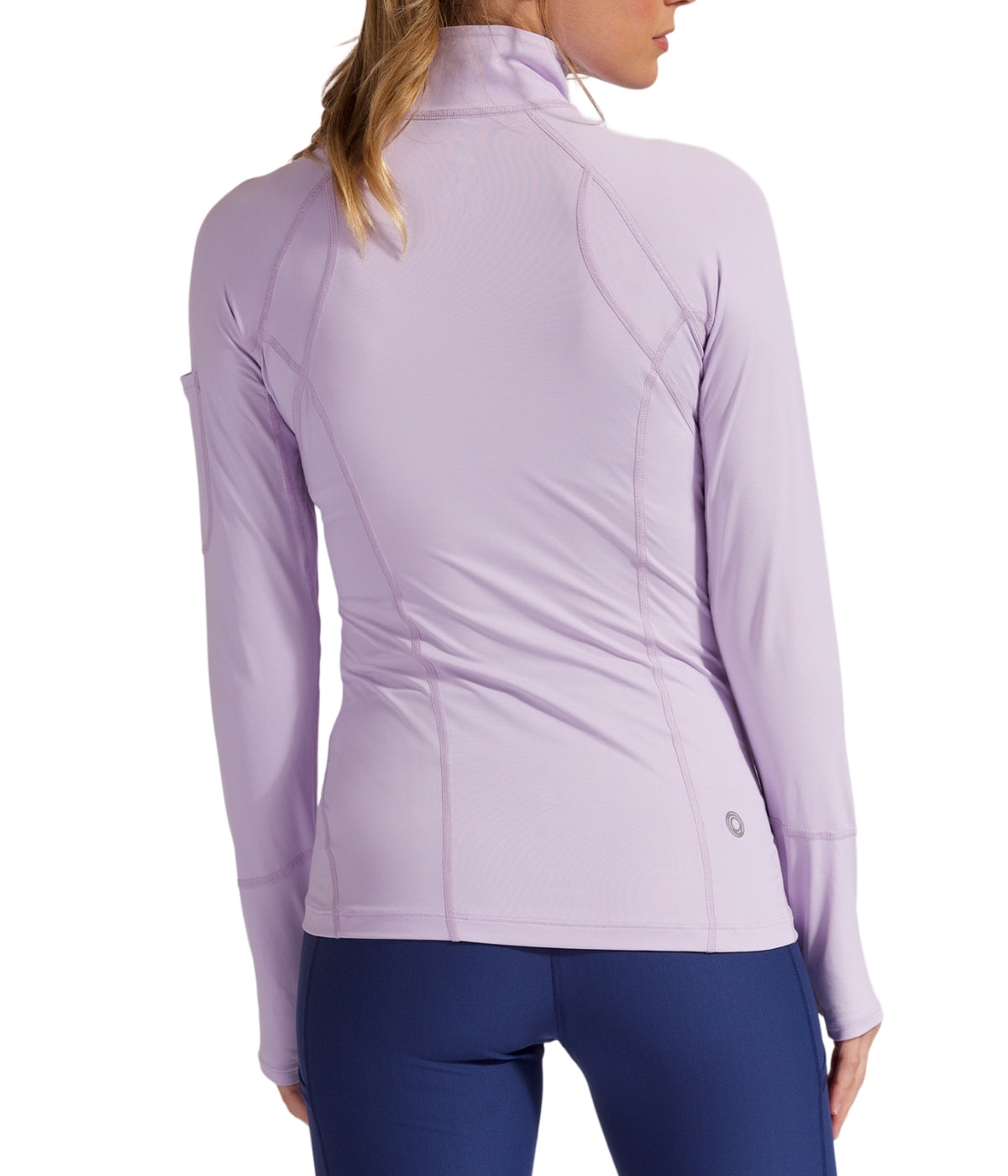  BloqUV BloqUV Women's UPF 50+ Sun Protection Mock Neck Quarter Zip Top - Lavender - Bonton