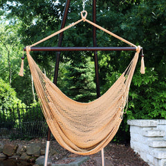 Caribbean Style Extra Large Hanging Rope Hammock Chair Swing