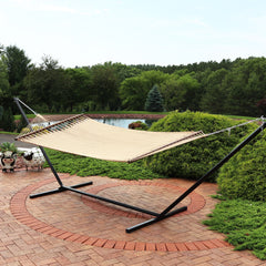 2-Person Double Rope Hammock with Steel Stand