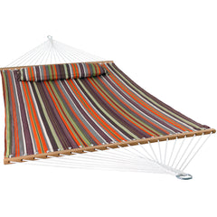 Quilted Fabric Hammock Two-Person with Spreader Bars - 450 lb Weight Capacity