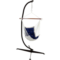 Tufted Victorian Hammock Hanging Chair with Stand