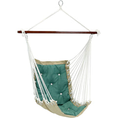 Large Tufted Victorian Hanging Hammock Chair Swing - 300 lb Weight Capacity