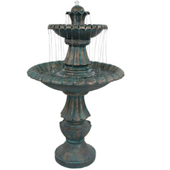 41"H Electric Polyresin and Fiberglass 2-Tier Nouveau Water Fountain