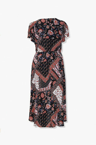 Plus Size Floral Button-Front Dress