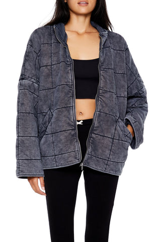 Quilted Zip-Up Jacket