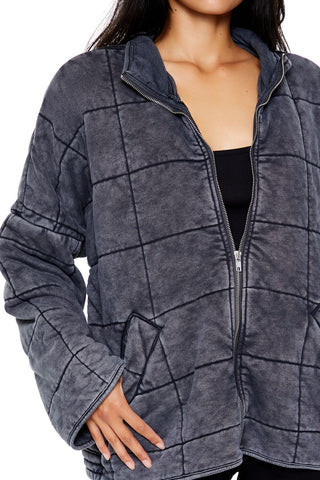 Quilted Zip-Up Jacket