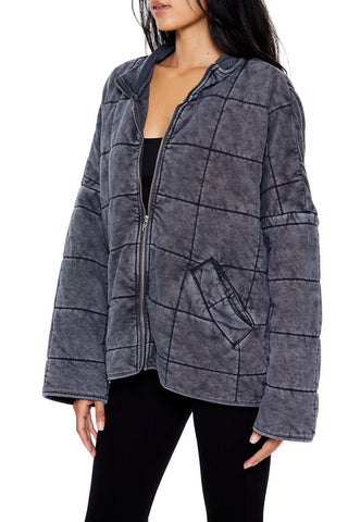 Quilted Zip-Up Jacket