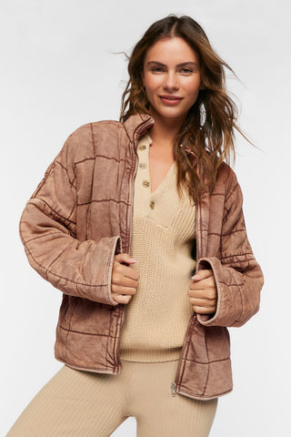 Quilted Zip-Up Jacket