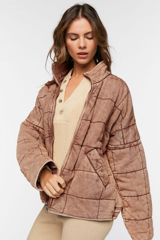 Quilted Zip-Up Jacket