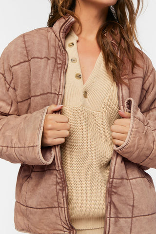 Quilted Zip-Up Jacket