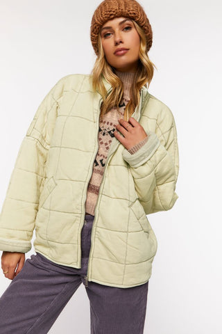 Quilted Zip-Up Jacket