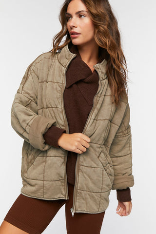 Quilted Zip-Up Jacket