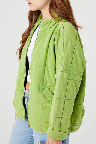 Quilted Zip-Up Jacket