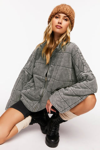 Quilted Zip-Up Jacket