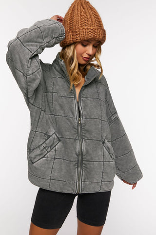 Quilted Zip-Up Jacket